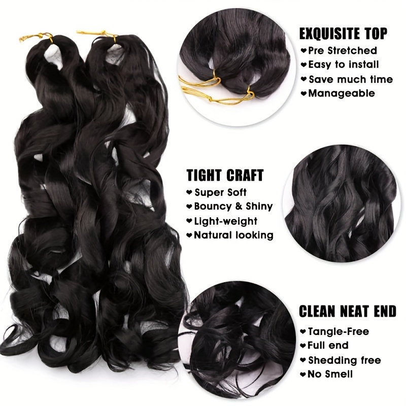 22 Ombre Deep Wave Crochet Mongolian Hair Extensions Natural Wavy