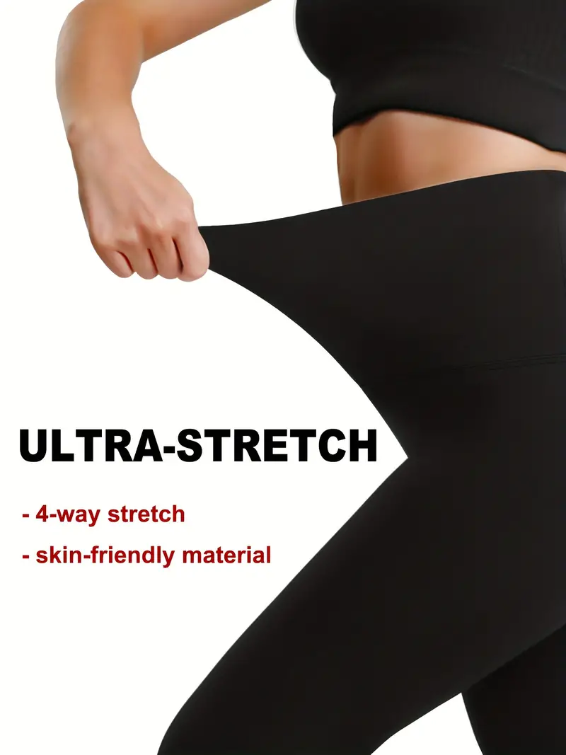 Women's High Waist Yoga Pants Tummy Control Leggings 4 Way Stretch