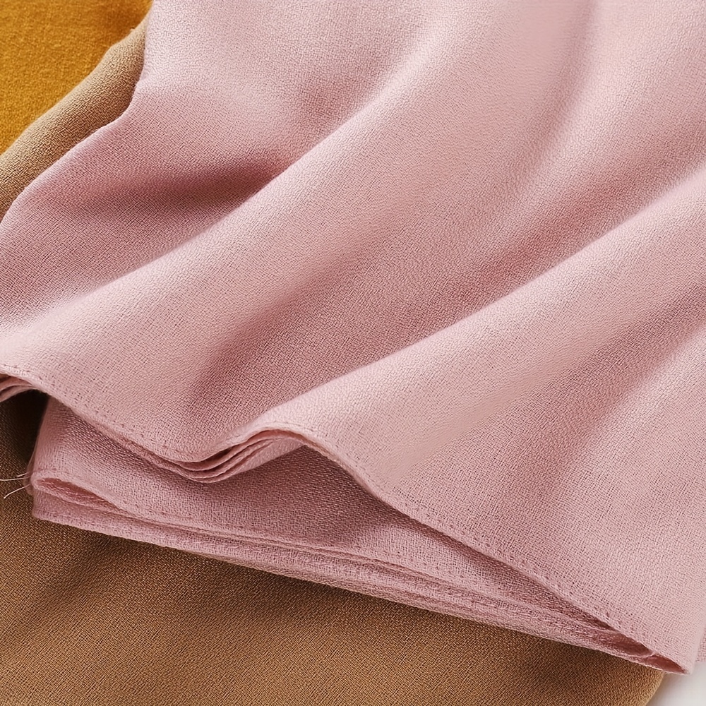 Solid Plain Hijab Casual Scarf Windproof Head Wrap for Women