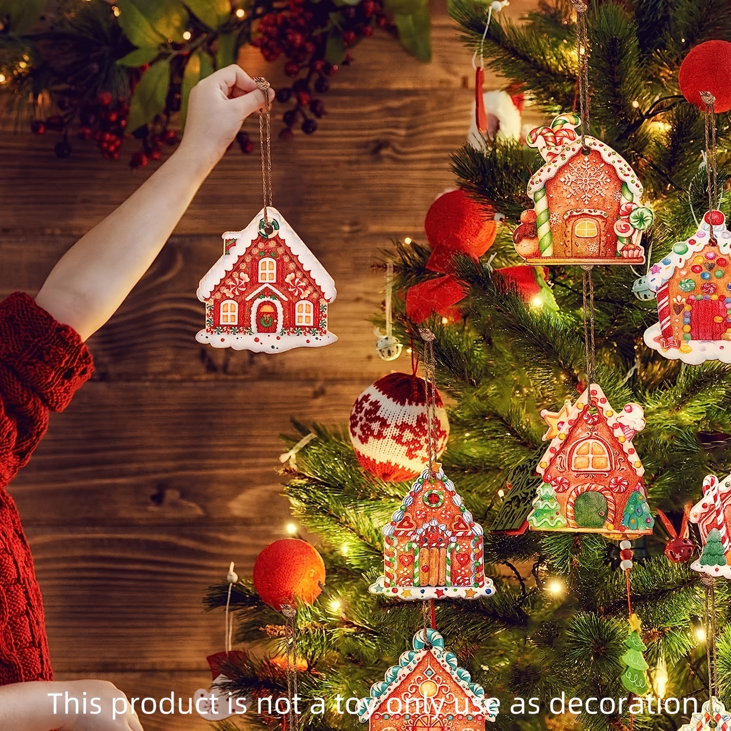 Décorations de Noël en bois bricolage ornements peints à la main  porte-bougie élan arbre de Noël décoration ambiance SDZSIN4719 - Cdiscount  Maison
