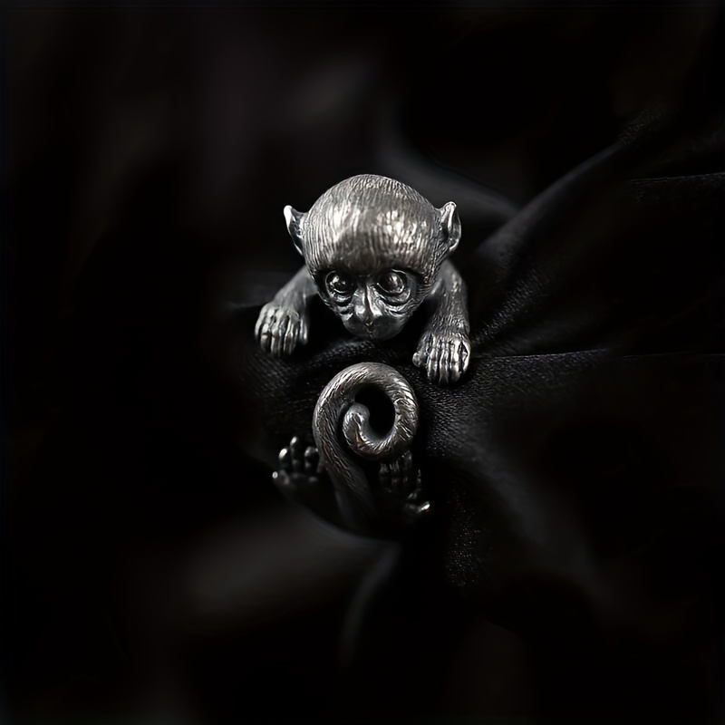 Men's Adjustable Long Tail Monkey Ring