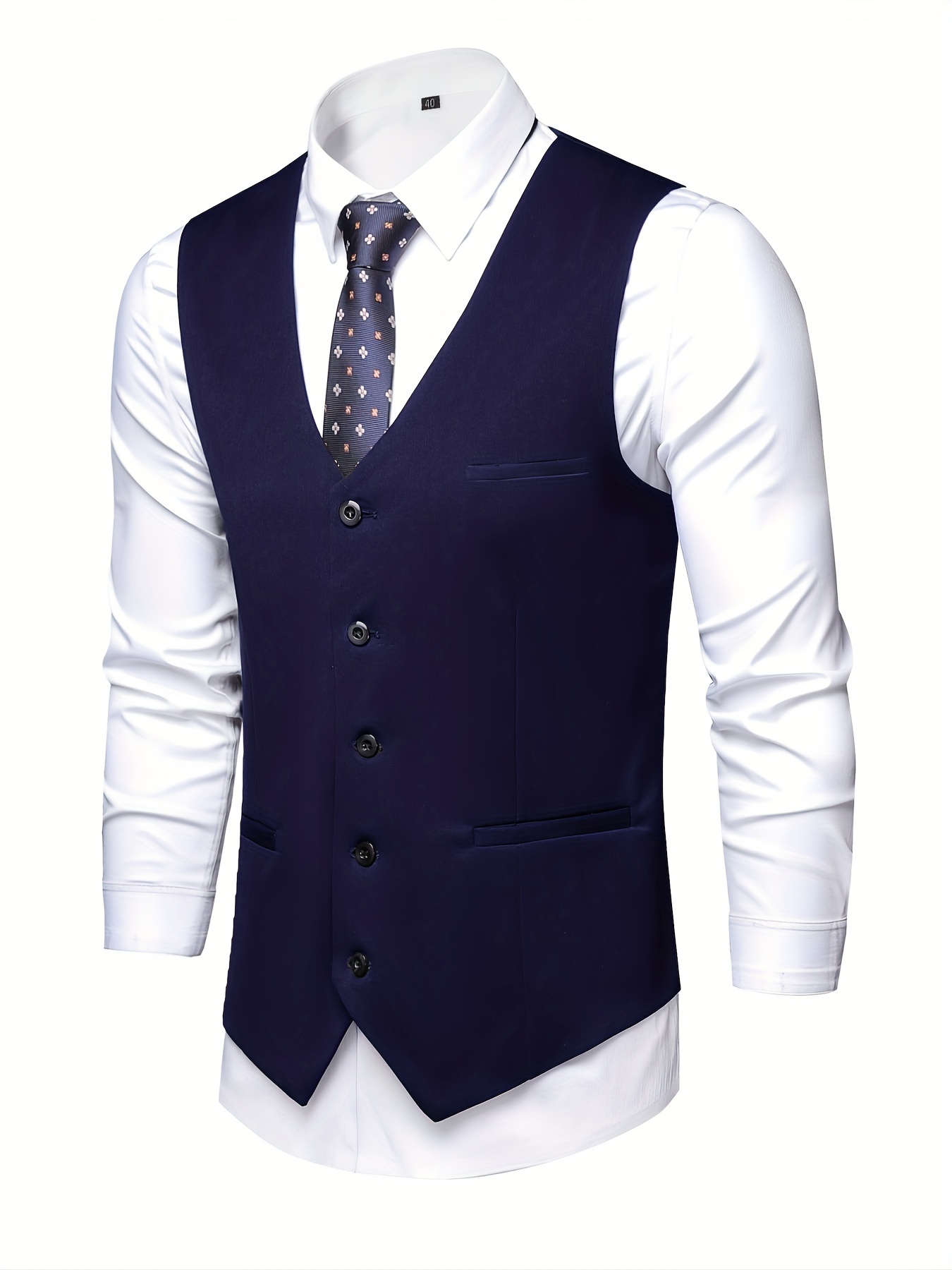 Classic White Pique Backless Vest | Jim's Formal Wear