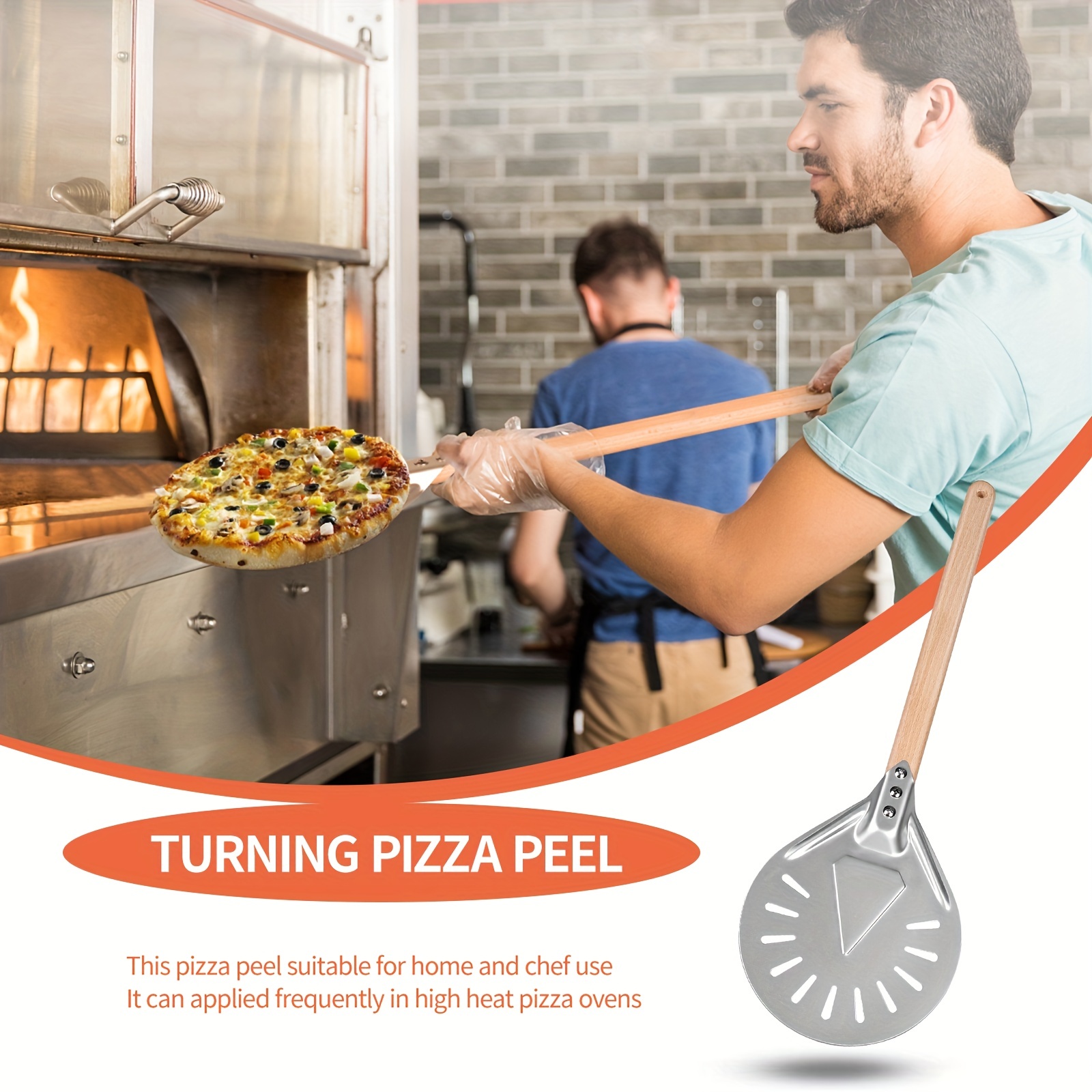 Pizza Peel Metal Pizza Turning Peel Round Aluminum Metal - Temu