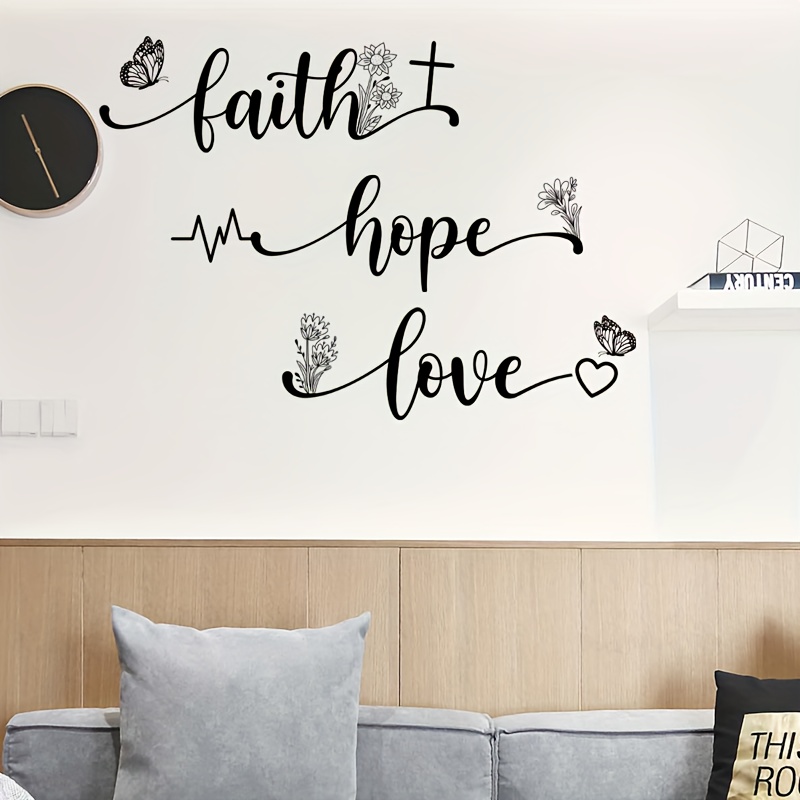 tjapalo® pkm489 Wall Tattoo “Believe in Wunder Love and Happy” Wall Sticker  Living Room Saying Wall Sticker Faith Wall Sticker Sayings, green :  : DIY & Tools