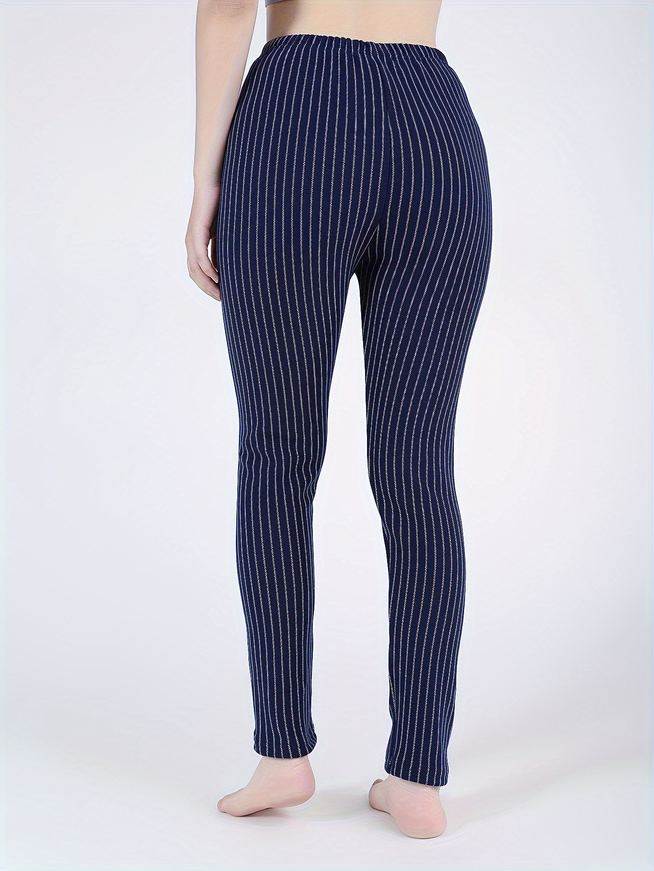 Solid High Waist Skinny Leggings Casual Thermal Every Day - Temu