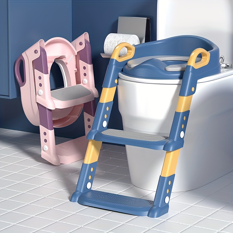 Kids Foldable Toilet Seat with Ladder for Potty Training