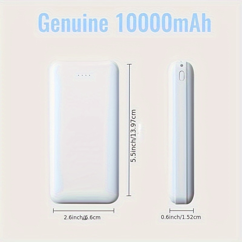 10,000mAh Power Bank - 2.4A Output Dual USB-A Ports