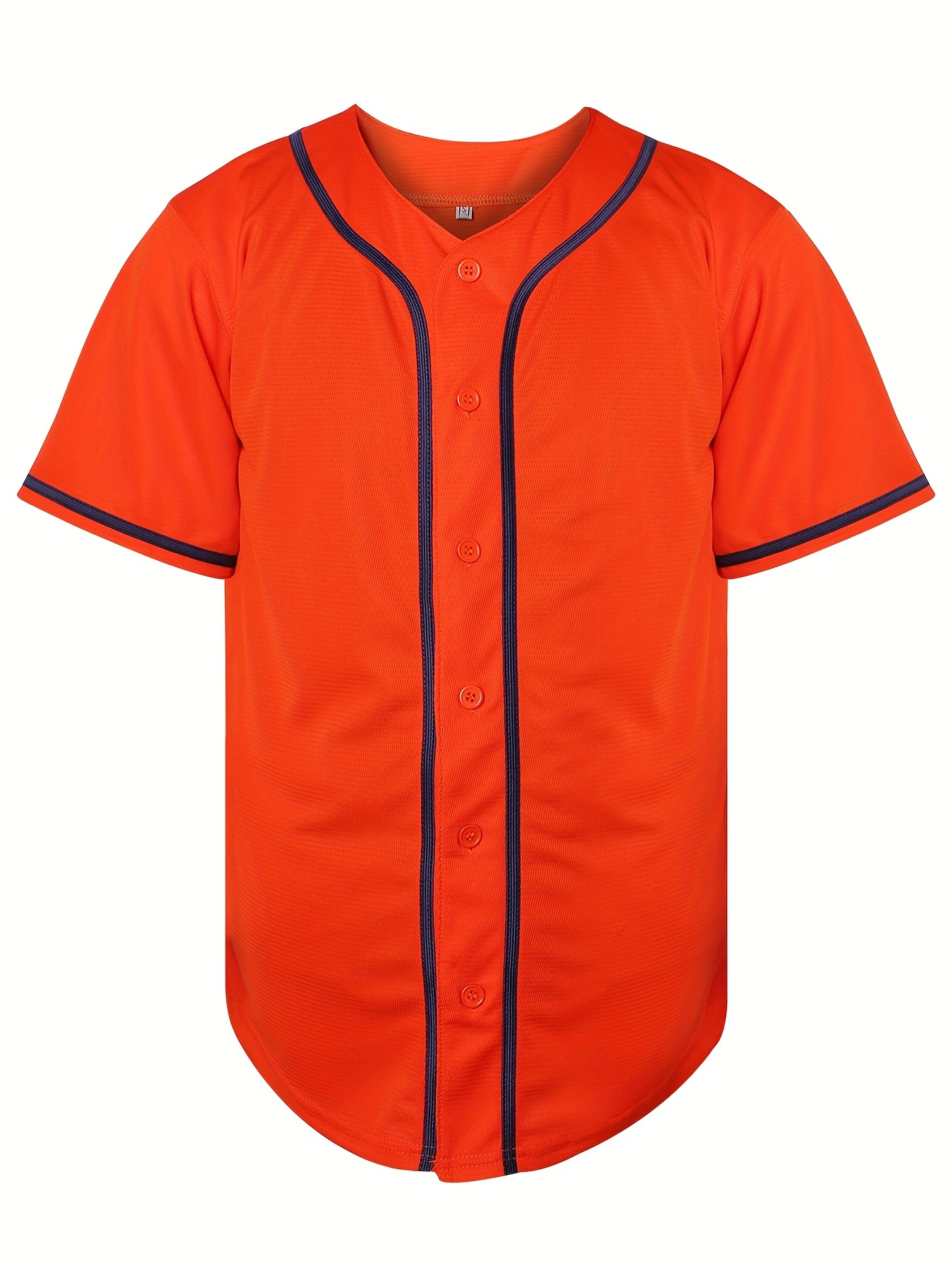 Mens Solid Baseball Jersey, Casual Button Up Short Sleeve Sports Uniform Hip Hop Shirt,Breathable, Quick Dry,Temu