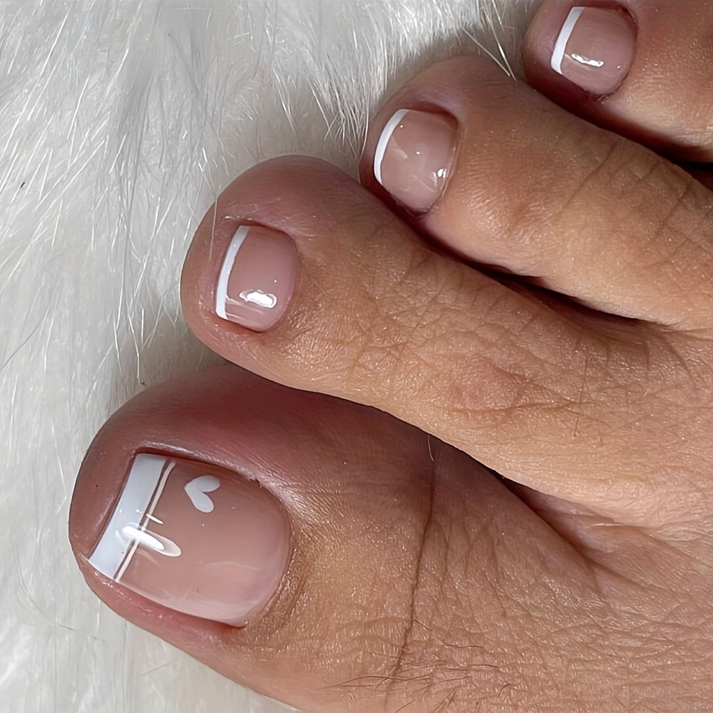 White Toe Nails - Temu
