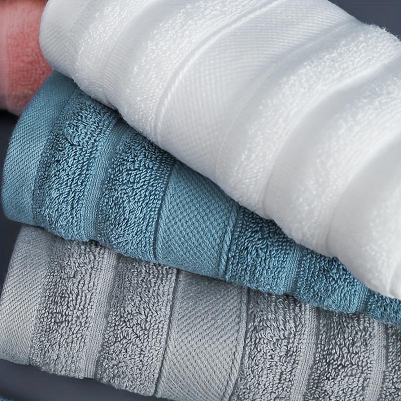 4 Pezzi Set Asciugamani In Cotone A Righe Asciugamano Mani - Temu