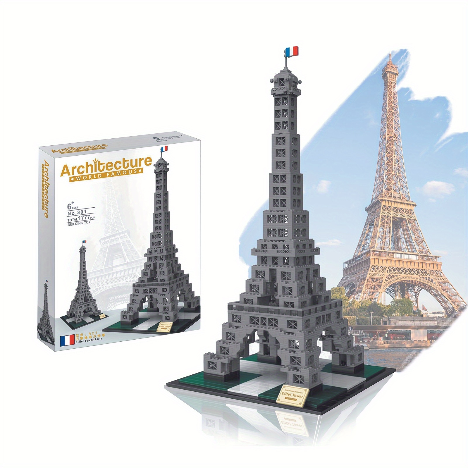 Word Famous Building Paris Eiffel Tower 3D Jigsaw Puzzle DIY Model
