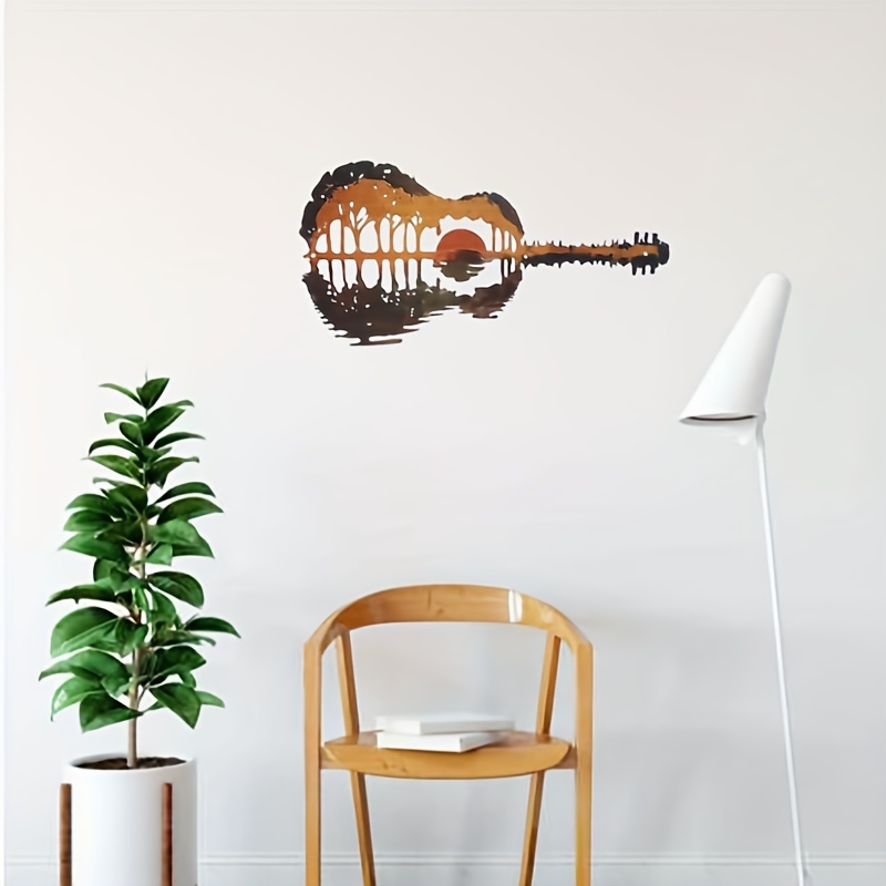 1 Pièce De Décoration Murale En Métal Avec Guitare - Temu France