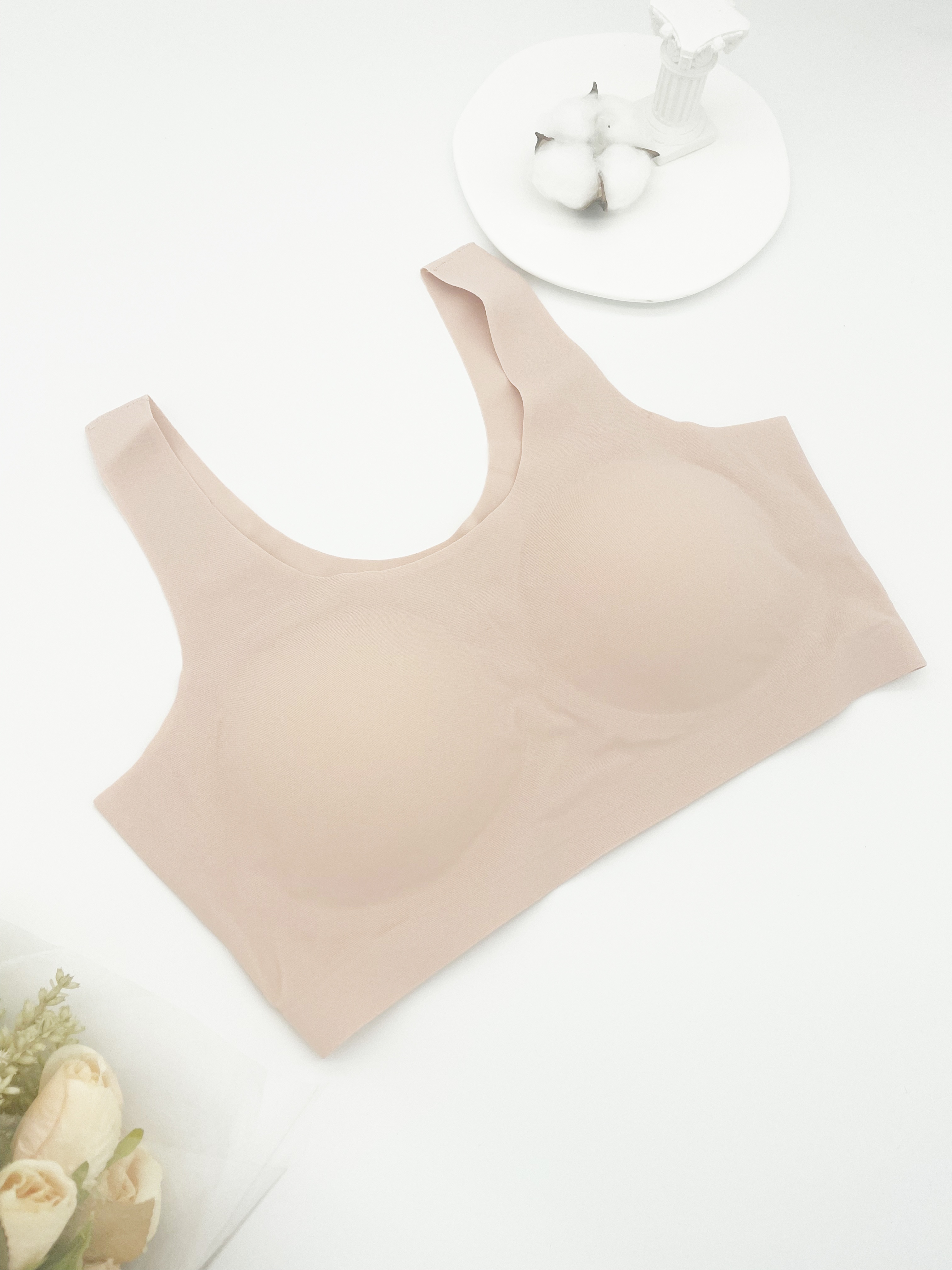 Solid Wireless Bra Comfy Breathable Seamless Everyday Bra - Temu