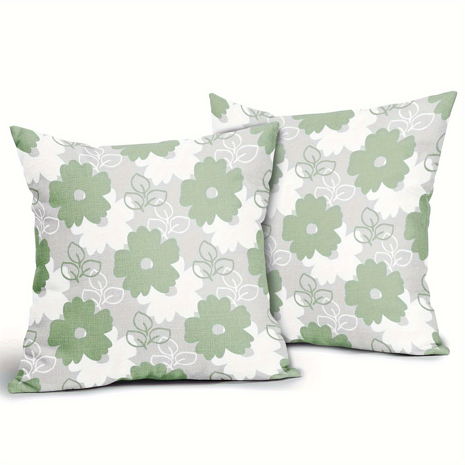 Pillow Covers Sage Green Wild Flower Plant Throw Pillows Case,seasonal  Floral Outdoor Decorative Square Linen Farmhouse Decor Cushion Covers For  Home Sofa Bed Couch(without Pillow Insert), - Temu