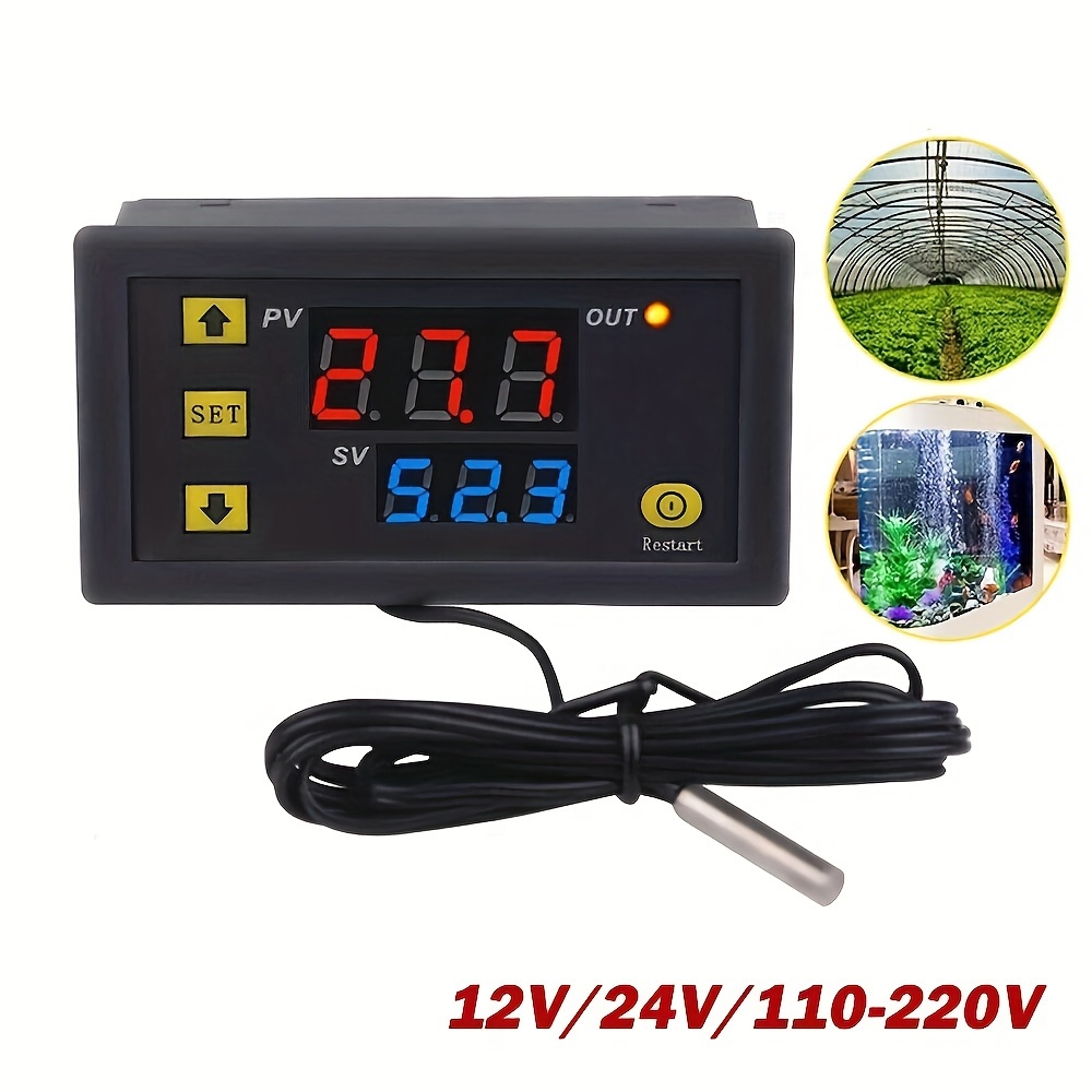 12V Temperature Controller Switch with Probe 20A Thermostat Control -UK
