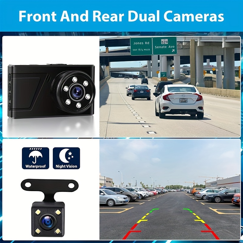  Dash Cam Front and Rear, Mini Dash Cam 1080P Full HD