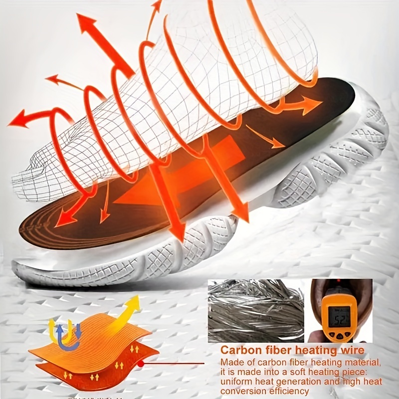  GMAYOO - Plantillas calefactables de 7.4 V, alimentadas por  batería eléctrica, recargables, plantillas para zapatos, calentadores de  pies para hombres y mujeres, invierno, esquí, senderismo, pesca (S) :  Deportes y Actividades