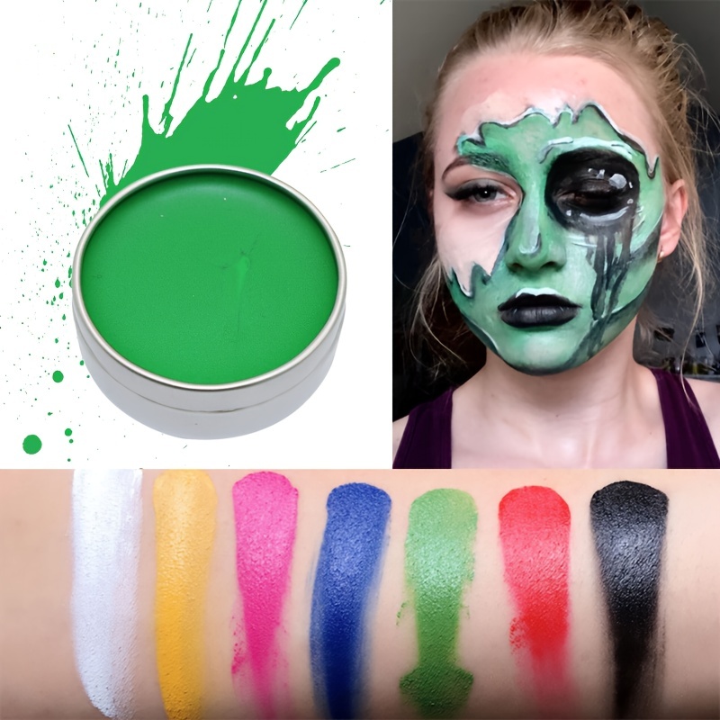  15 Color Face Paint Kit, Professional Face Painting Kit SFX  Makeup Palette, Water Activated Body Paint for Cosplay Halloween Party for  Kids and Adults Safe Non Toxic with 2 Pcs