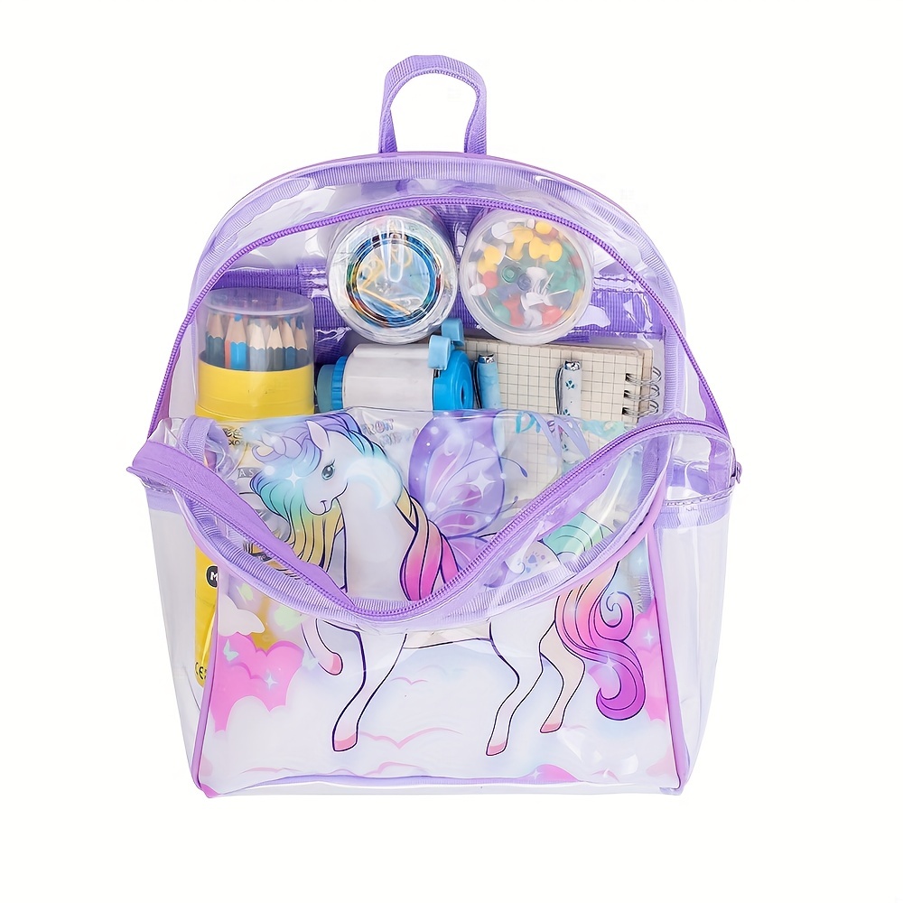 Unicorn PVC Transparent Backpack for Kids