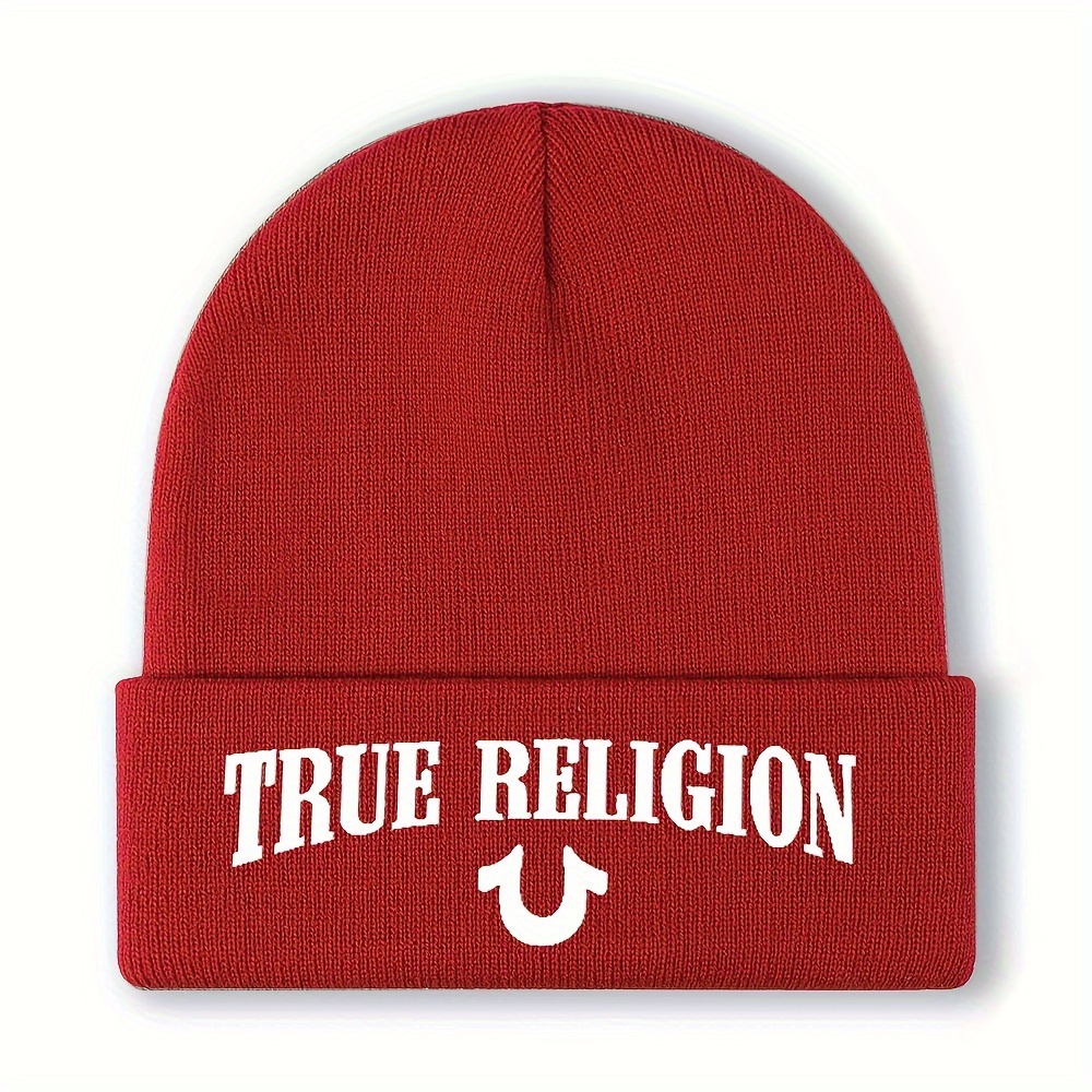 Letter Embroidery Graphic Beanie Trendy Solid Color Skull - Temu Canada