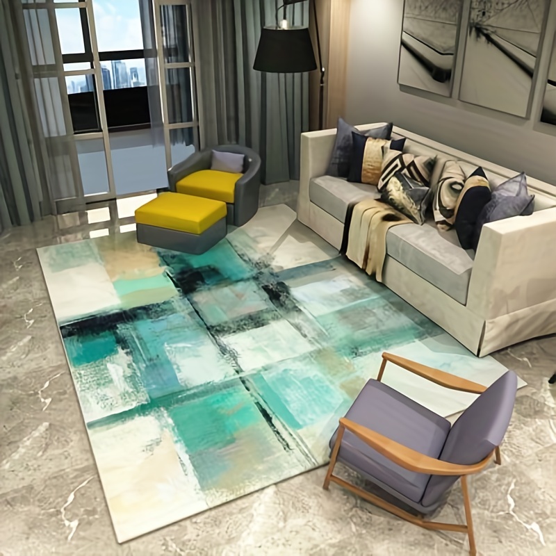 Luxury Area Rugs For Living Room, Modern Abstract Extra Soft And