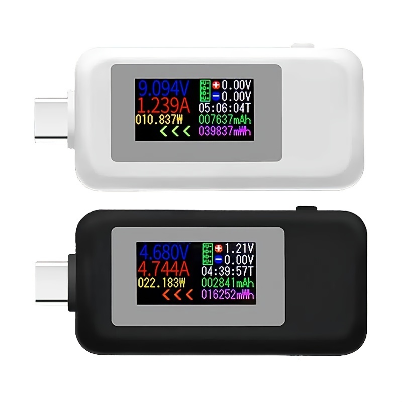10 In 1 DC Type C USB Tester 1902C - 4-30V Voltage Meter, Timing Ammeter, Digital Monitor, & More