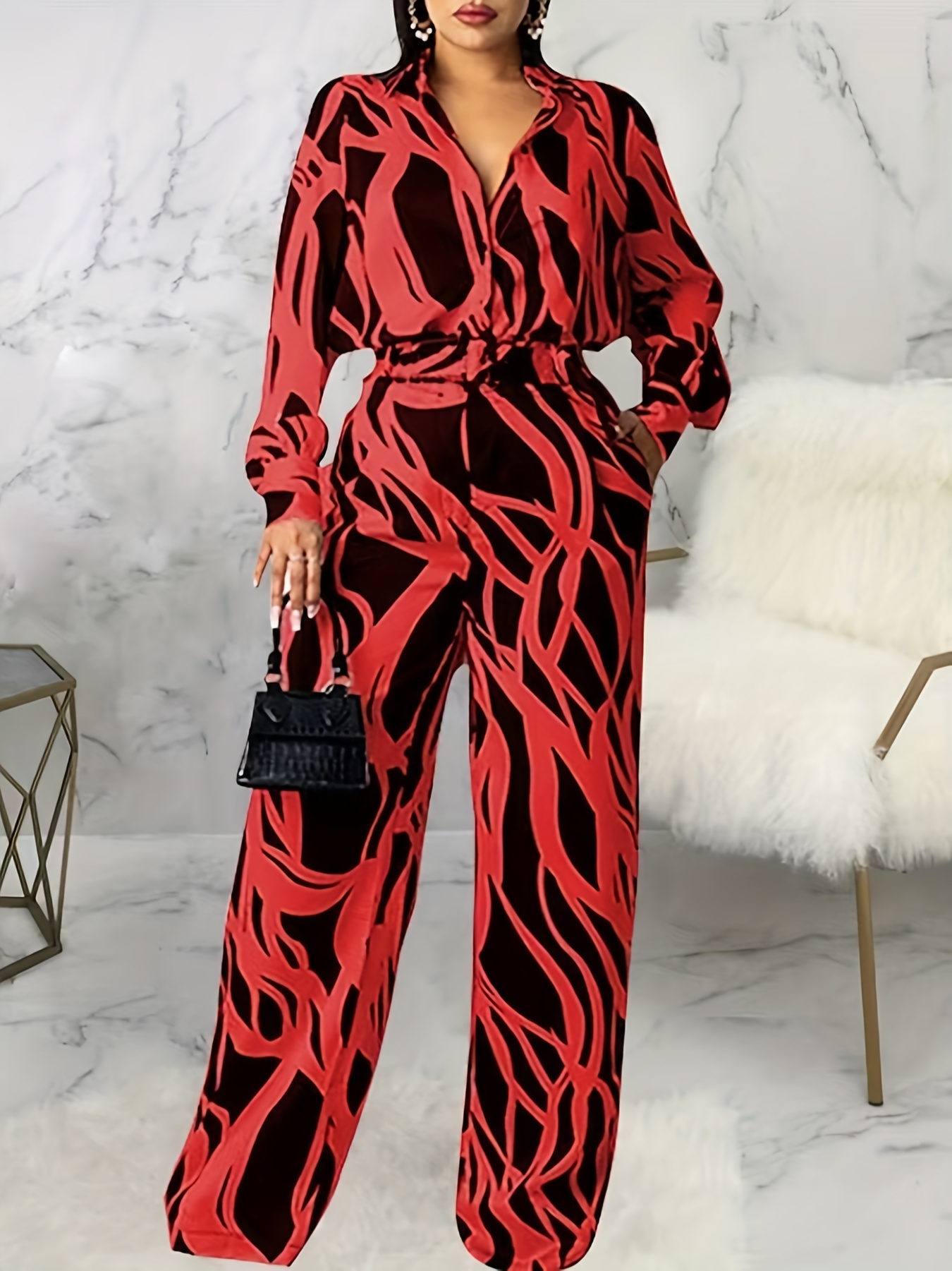 St. John Collection Pantsuit - Red, 12 Rise Suits and Sets, Clothing -  SJCTJ55820