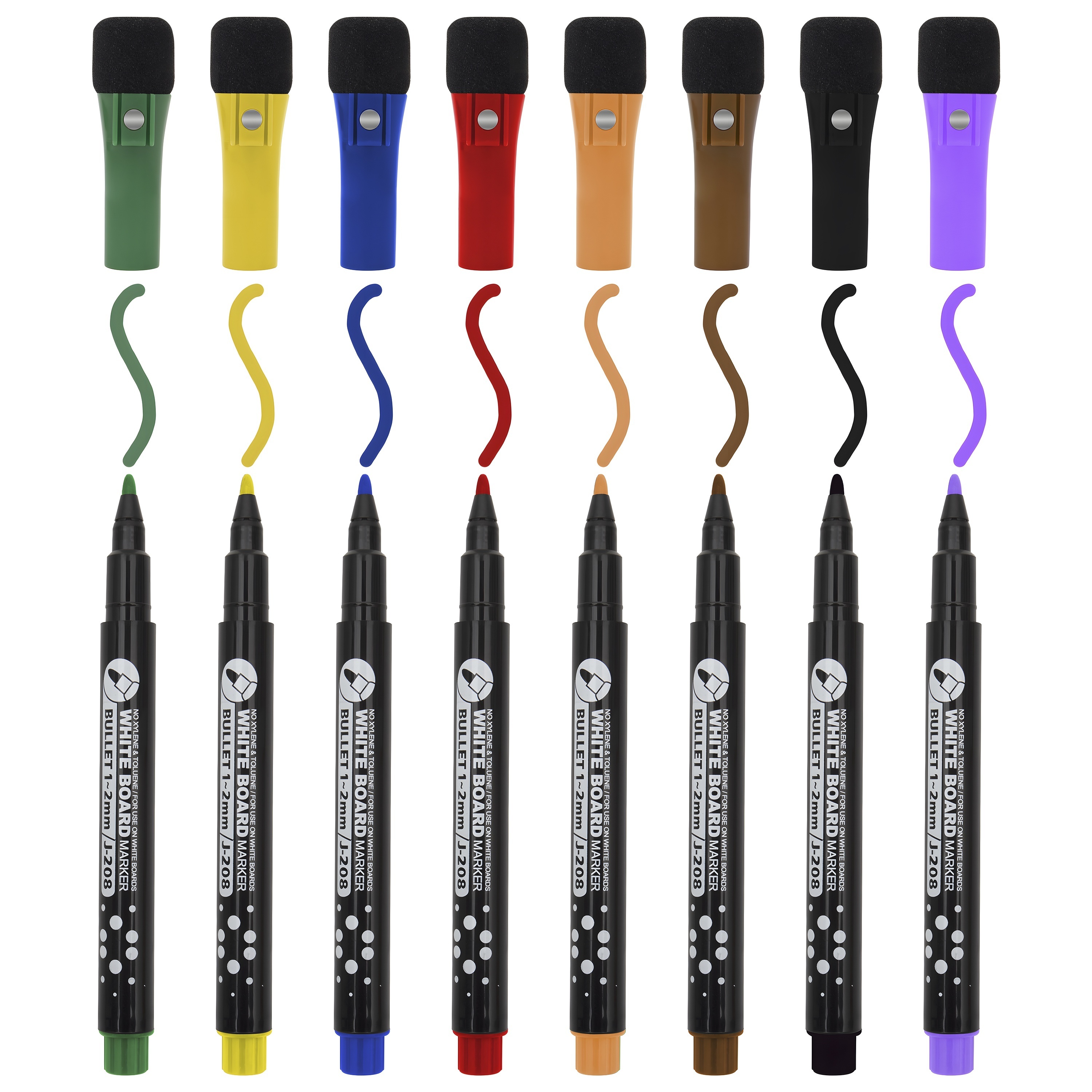 Magnetic Dry Erase Markers Fine Tip, 8-Pack Whiteboard Markers