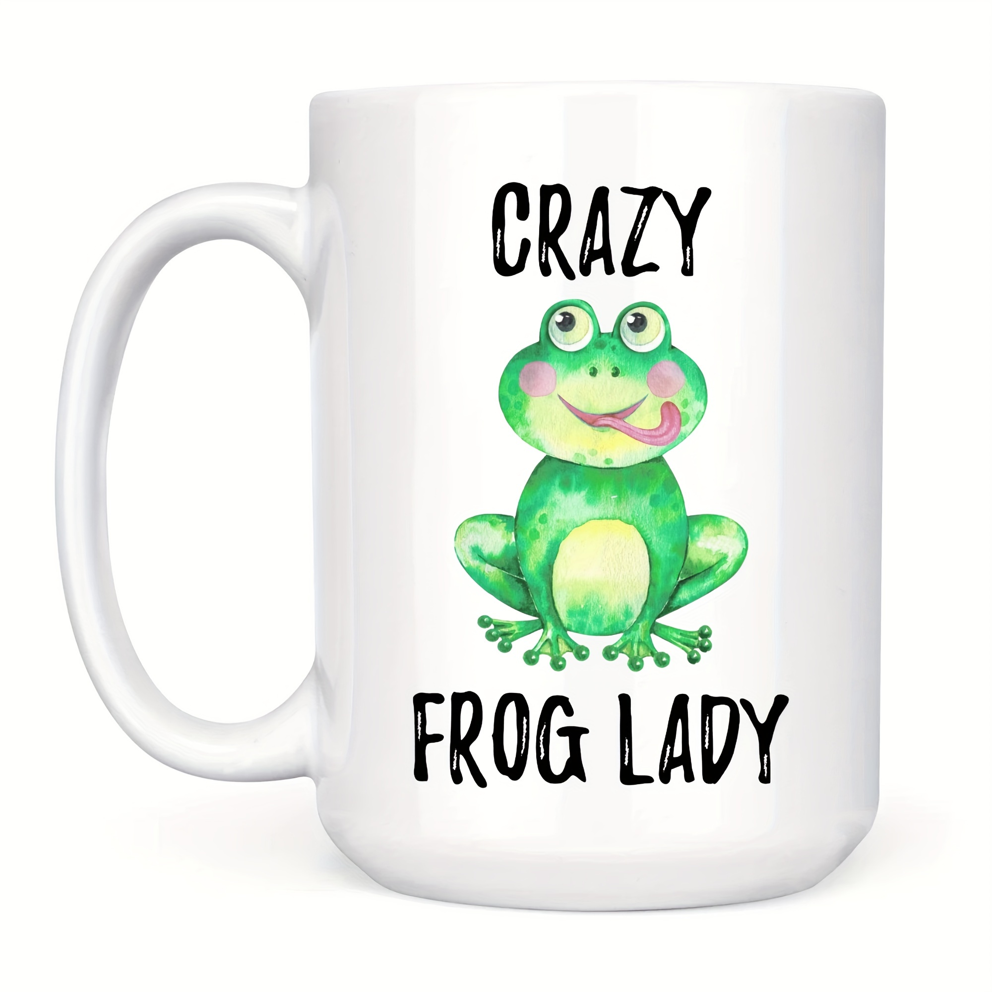 Crazy Frog Lady Mug, Frog Mug For Frog Lovers, Ceramic Coffee Mug, Cute Frog  Cup, Christmas Gift For Him Or Her - Temu
