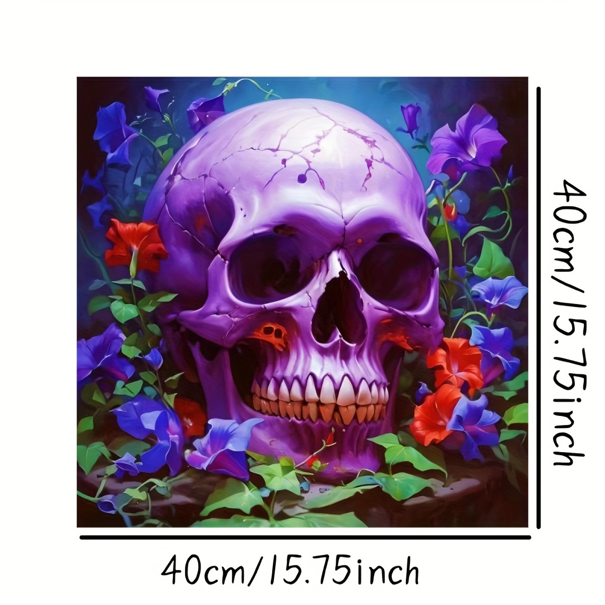 Diy Oil Painting By Numbers For Adults,beginner, Canvas Number Painting For  Adults,acrylic Painting Kit, Diy Paint By Number,decorative Painting,,  Skulls, Flowers - Temu United Arab Emirates