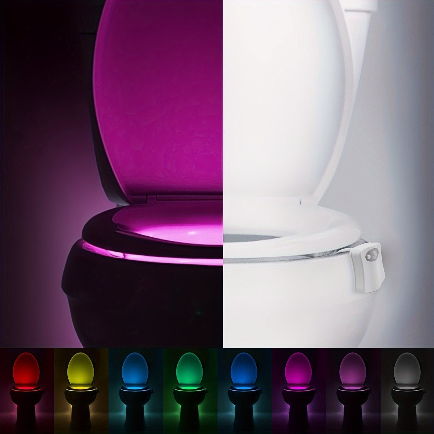 Toilet Night Lights With Projection Lamp 16 color Changing - Temu