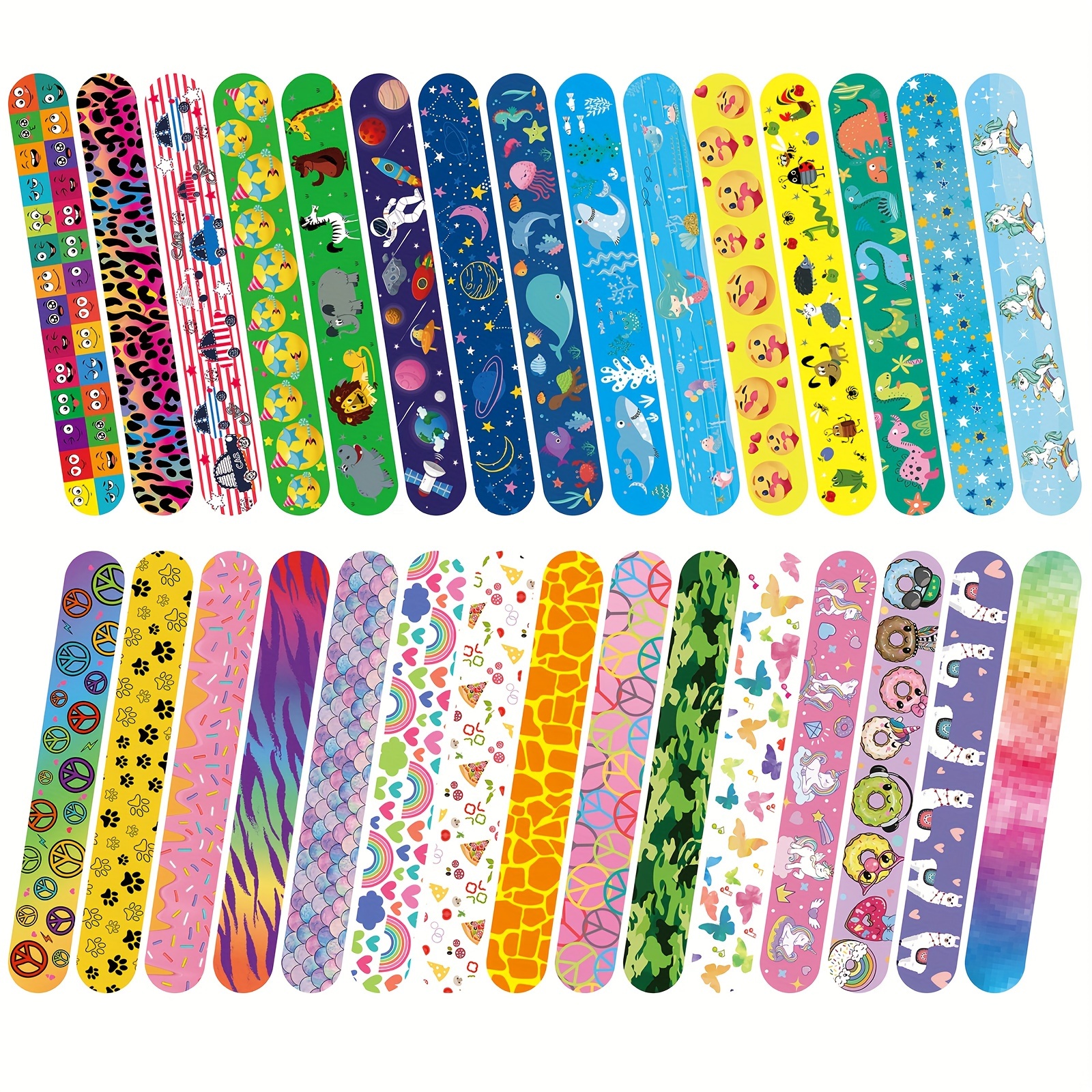 Slap Bracelets Bulk Wristbands With Animals Friendship Heart - Temu