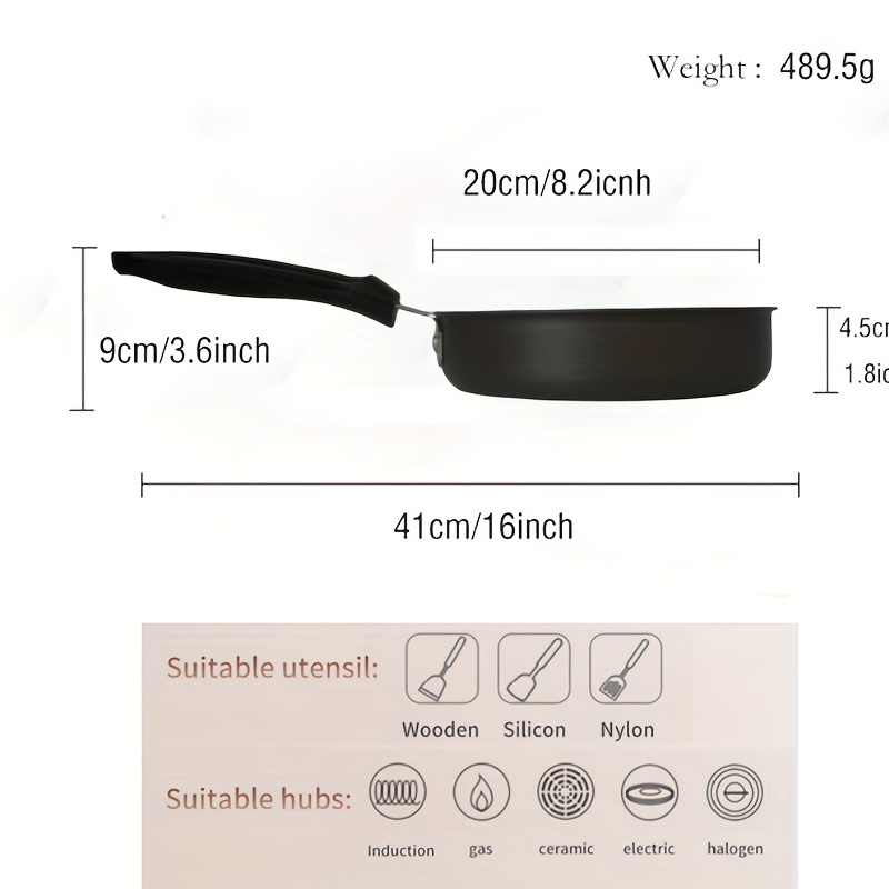 Carote Nonstick Frying Pan Skillet,12 Non Stick Granite Fry Pan with Glass Lid, Egg Pan Omelet Pans, Stone Cookware Chef's Pan, PFOA Free (Classic