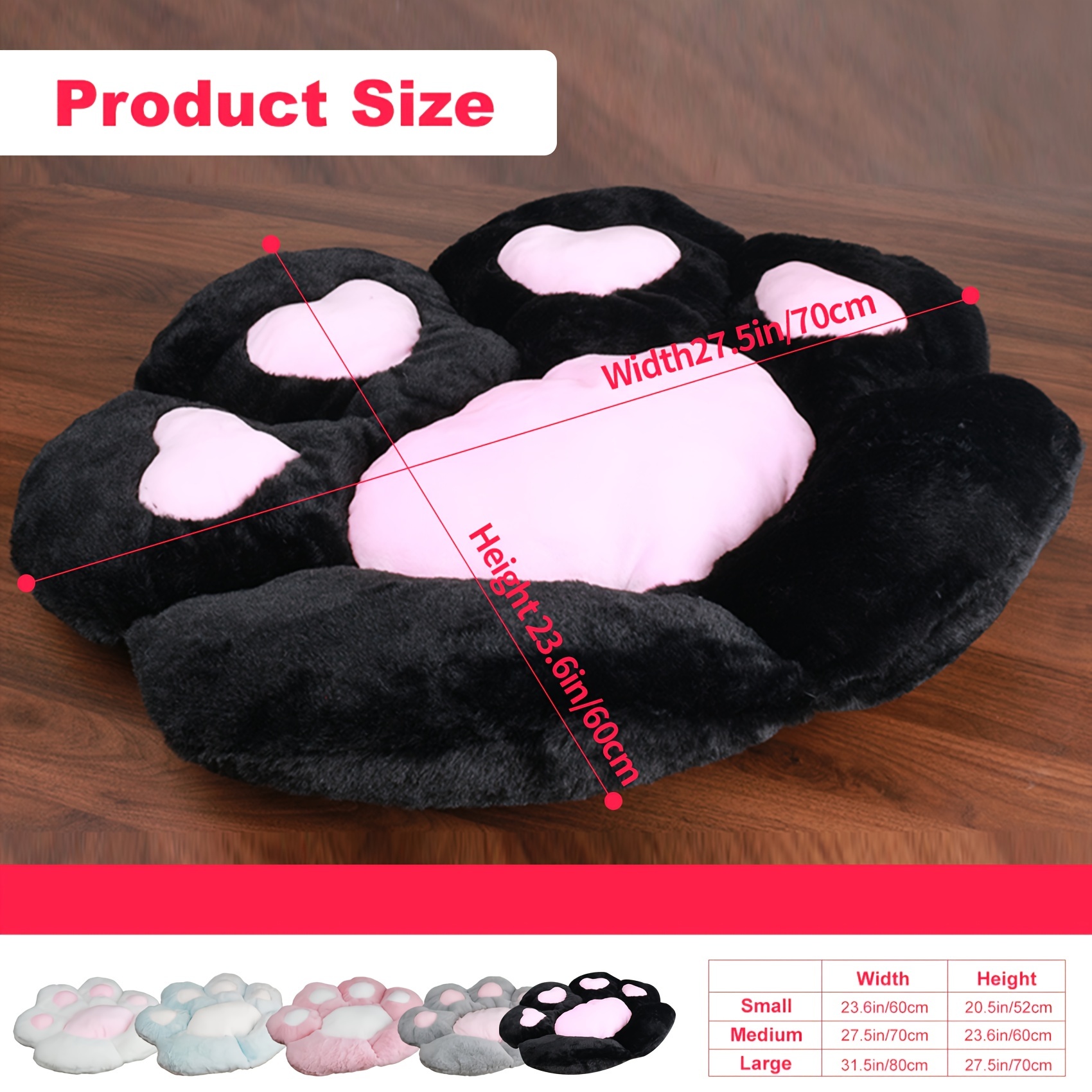 Seat Cushion, Cat Paw Cushion, Cute Seat Cushion, Lazy Susan Plush Jacket  Wrapped Pp Cotton Composed Of Bear Paw Chair Pad, For Office Chairs Game  Chairs Home Decoration, Accessories - Temu