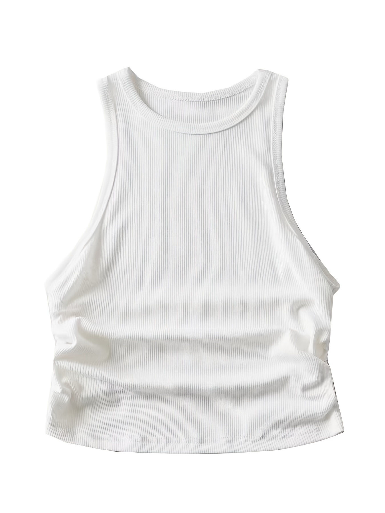 Side Ruched Tank Tops Y2k Crew Neck Tank Tops Summer Women's - Temu