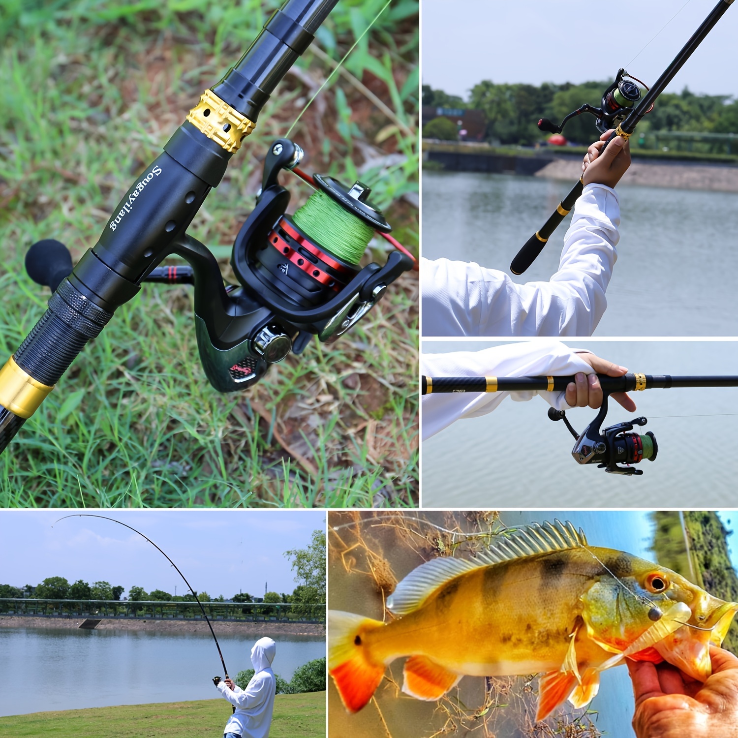 Sougayilang Fishing Rod Combos With Telescopic Fishing Pole