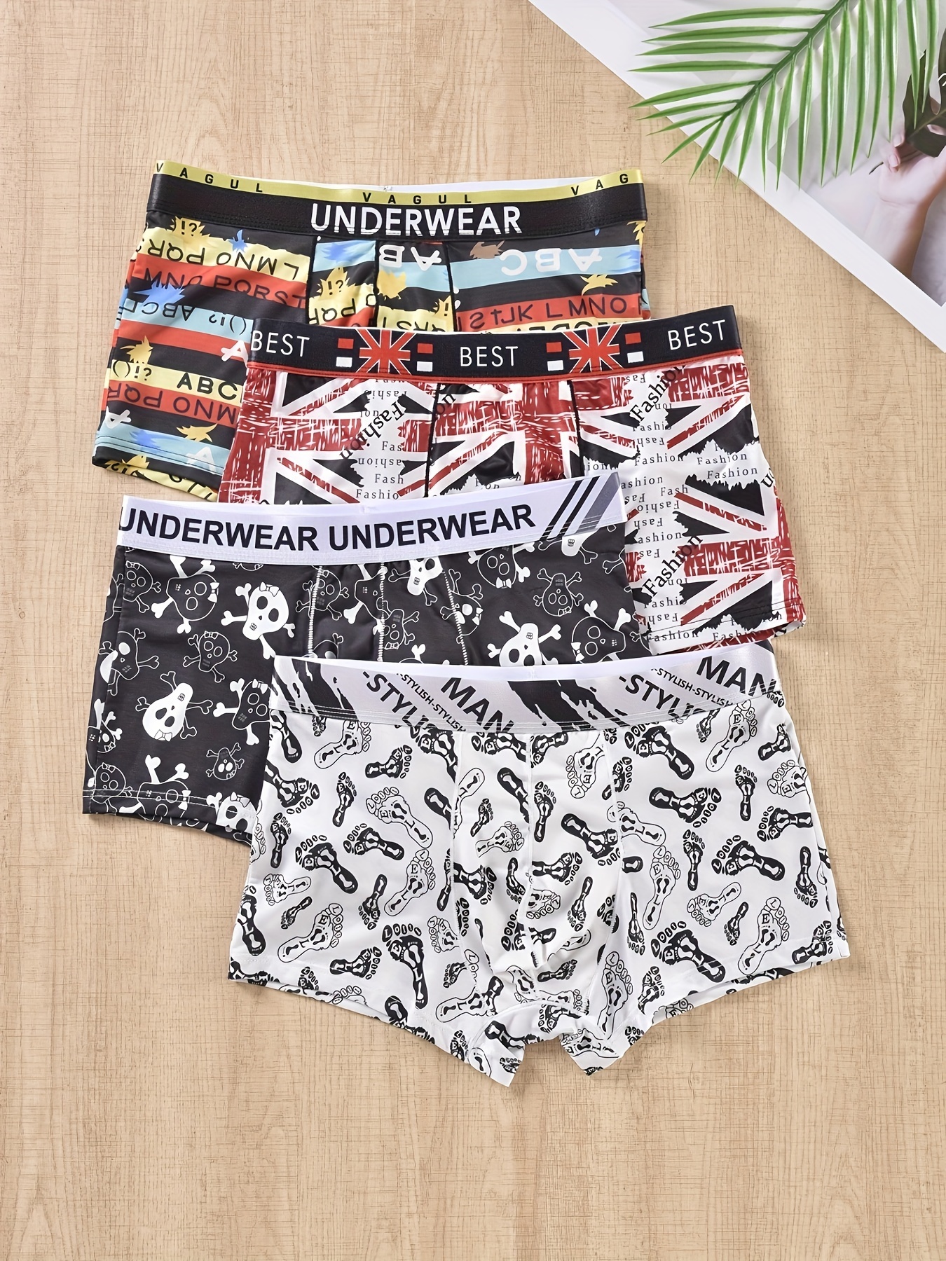 Men's Graphic Boxers Briefs Breathable Comfy Quick Drying - Temu