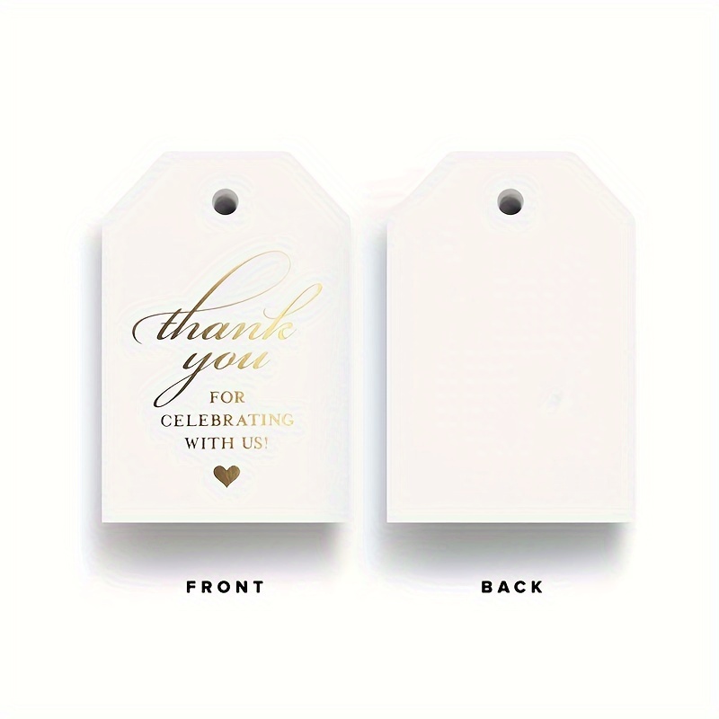 Happiness Collections Golden Thank Tags Perfect Wedding Temu