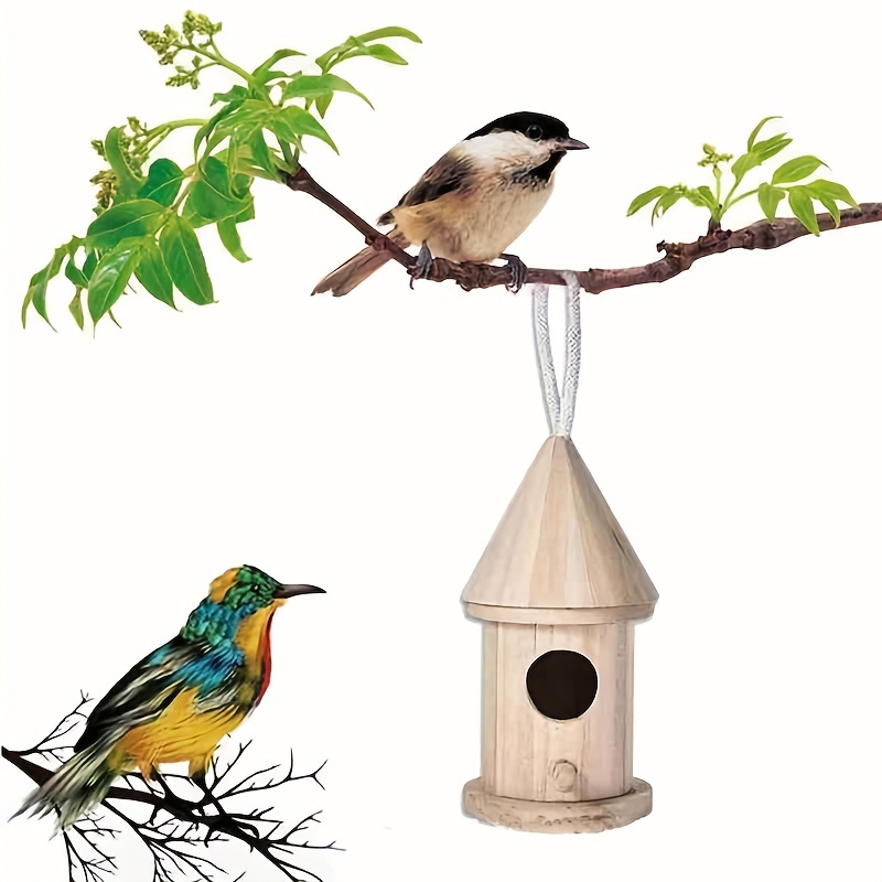 Hummingbird House Pour L'extérieur, Maisons D'oiseaux Extérieures, Cabane  D'oiseaux En Bois Naturel Suspendue Pour Jardin, Magasinez Sur Temu Et  Commencez À Économiser