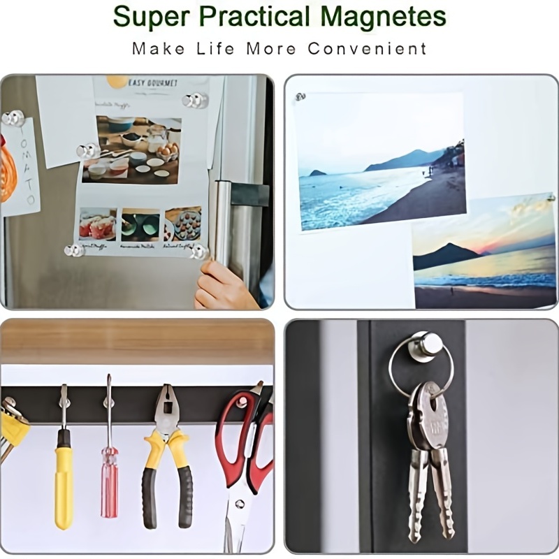 20pcs Strong Neodymium Push Pin Magnets for Whiteboard Fridge