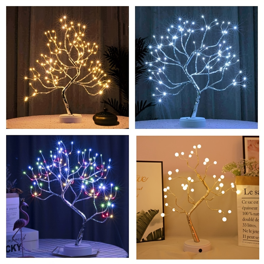  Bonsai Tree Light for Room Decor, Aesthetic Lamps for Living  Room, Cute Night Light for House Decor, Good Ideas for Gifts, Home  Decorations, Weddings, Christmas, Holidays and More (White, 108 LED) 
