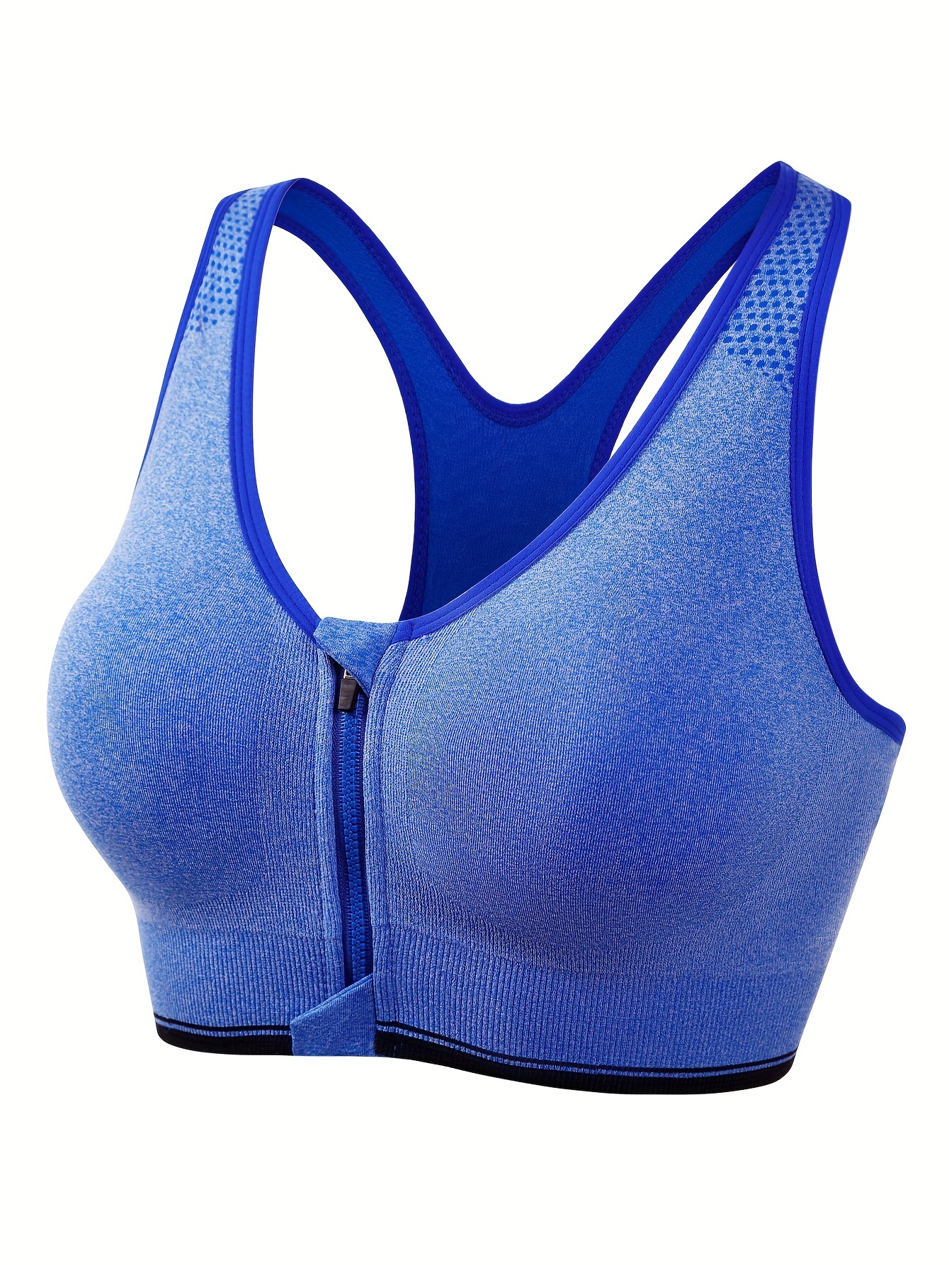 Plus Size Sports Bras Set Women's Plus Front Zipper Padded - Temu