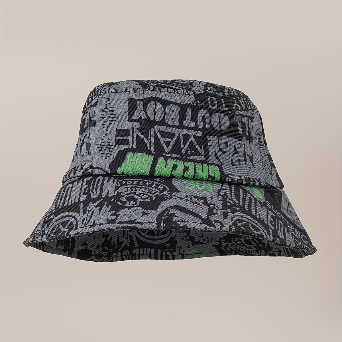 Street Cartoon Big Brim Bucket Hat Basin Hat Face Cover Sun Hat