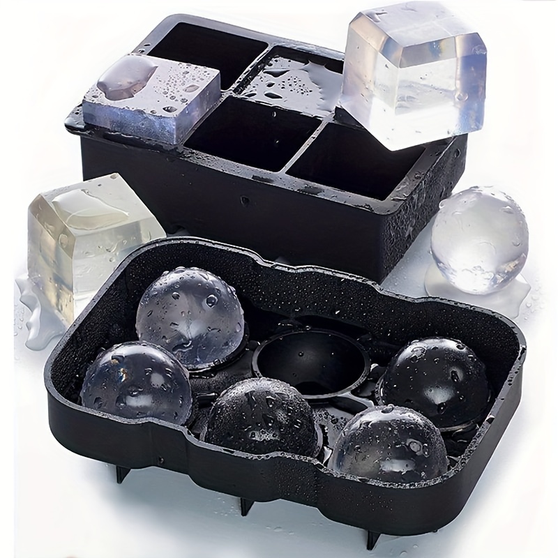 Buy Sphere Ice Ball Maker with Lid and Large Square Ice Cube Molds