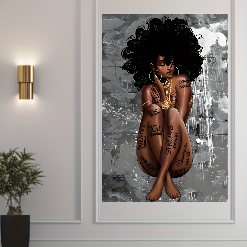 3個のキャンバスポスター ビンテージアート エレガントなアフリカ系