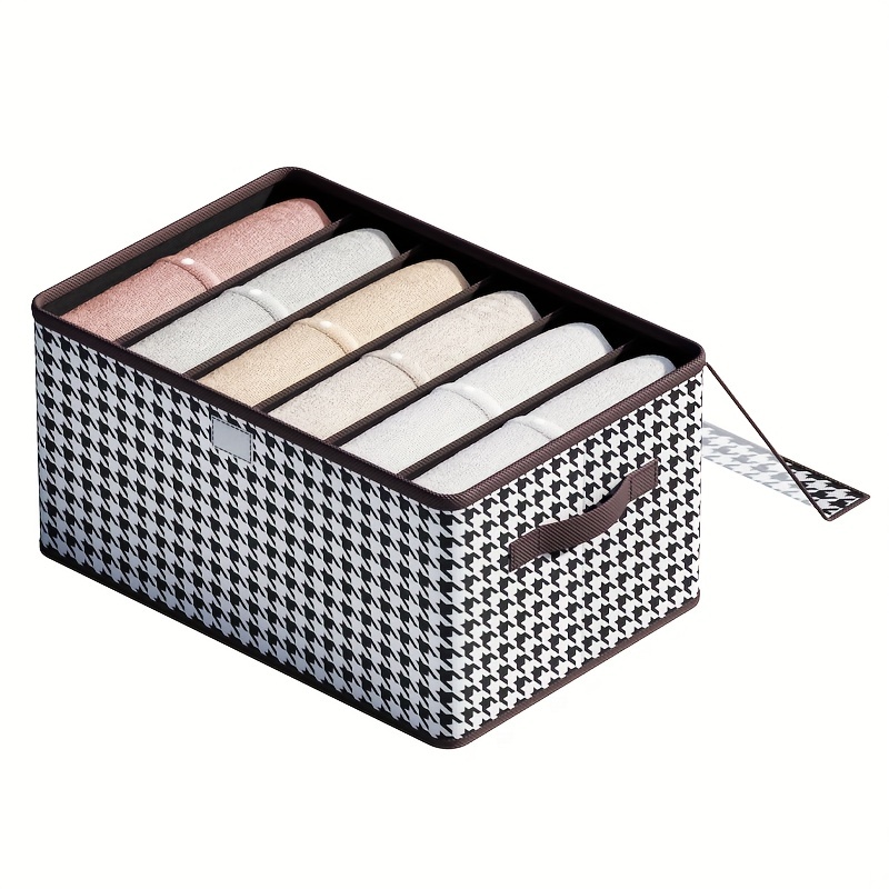 Houndstooth Pattern Storage Box Lightweight Organizer