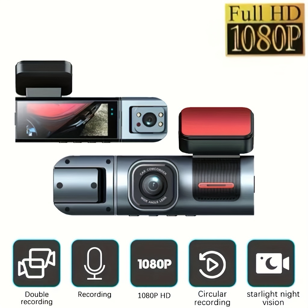 Dash Cam Cars front Inside 1080p Dual Camera Ir Night Vision - Temu