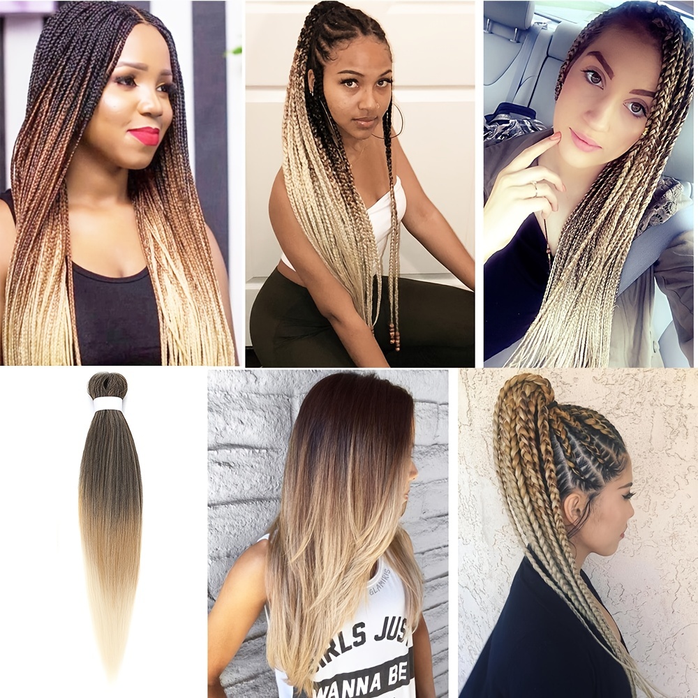 Hairnergy Braids Pre-Stretched 56'' Braiding Hair Extensions Ombre (co