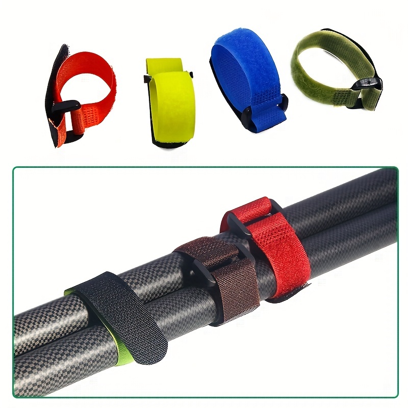 1-3 Pack Fishing Rod Tie Tip Cover Sleeves Pole Tie Strap Fastener