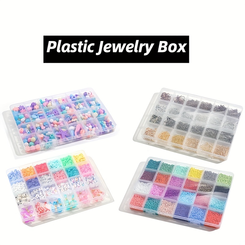 Plastic Storage Box Jewelry Organizer Clear Container Beads - Temu